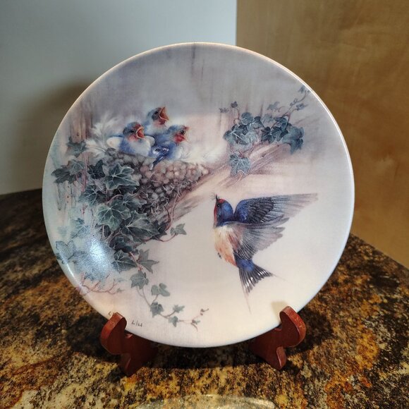 2/$40 Nature's Poetry Series Decorative Plate 'Cherub Chorale' Lena Liu - Picture 1 of 7